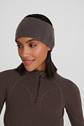 Повязка на голову фигурное плетение (темный шоколад)